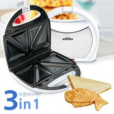 MP126 크루거733 붕어빵 샌드위치 3in1 와플메이커 와플/와플메이커/크로플/붕어빵/와플기계
