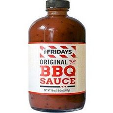 TGI Friday's Original BBQ Sauce 18 oz (Pack of 2) TGI 프라이데이 오리지널 BBQ 소스 510.3g (2 팩), 1