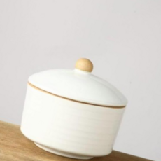 쌍문상회 이천도자기 담소 뚜껑 양념통 2호 15cm, 블루