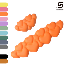 쿠슝 하트 팜레스트 마우스 패드 키보드 손목 받침대 쿠션 보호대 세트, 9.Orange (오렌지), 1개