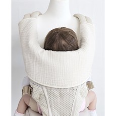메롱베베 아기띠 침받이 올인원 일체형, 1개, 크림