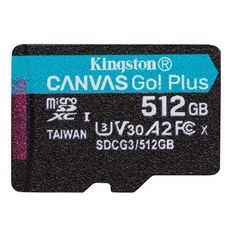 KINGSTON CANVAS GO! Plus 512GB U3 A2 V30 Micro Card SDXC Class 10 메모리 카드 플래시 Microsd TF Mini 카드 512G