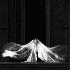 [해외] 한 레이어 웨딩 베일 롱 TULLE 빗없이 신부 베일 싸구려 보리 화이트 신부 베일 웨딩 액세서리 5 미터 길이