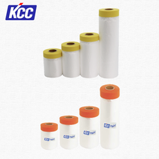 KCC 커버링 테이프 20M 사계절용 자동차 보수도장 인테리어 페인트 마스킹 작업, 노랑, 25개