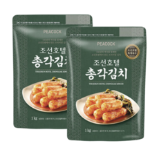 피코크 조선호텔 총각김치 1kg 2팩 총 2kg, 없음, 2개