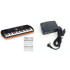 Casio SA-46 -휴대용 키보드(미니 키 32개), Casio Power Supply Bundle, 1개