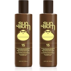 Sun Bum SPF15 Browning 로션 모이스처라이징 UVA/UVB 선스크린 태닝 로션 비타민E 241g, 3세트, 250ml