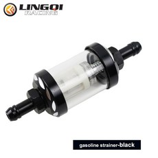 LINGQI 수정 범용 CNC 알루미늄 합금 오일 필터 더트 피트 자전거 오토바이 ATV Go-Kart 가솔린 8mm, 1개