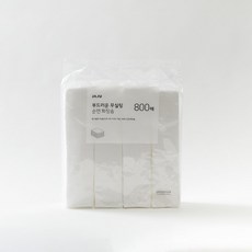 [JAJU/자주] 부드러운 무실링 순면 화장솜 800매, 화이트, FR, 1개