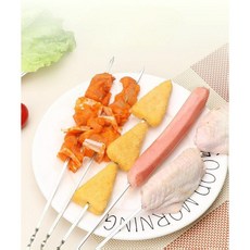 바베큐 꼬치 스텐 꼬치구이 캠핑용 철 바비큐 야외 쇠꼬챙이, 100개
