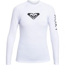 영국 록시 반팔래쉬가드 Roxy Whole Hearted Long Sleeve UPF 50 Rash Vest for Women 242957, S, White, 1개