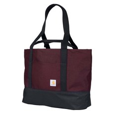 Carhartt 클래식 수직 오픈 토트백 내구성 있는 방수 소재 손 및 어깨끈 포함 브라운 18l 92040, Port, 32l