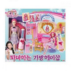 쿵샵쿵SHOP 영실업 시크릿쥬쥬 꼬불꼬불 파마하는 가방헤어샵62045 헤어아트 미용놀이