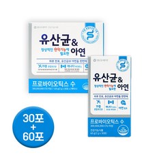 동아 유산균 & 정상적인 아연, 1개, 90회분