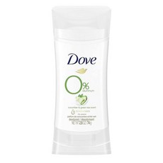 도브 뷰티 0% 알루미늄 큐컴버 앤드 그린 티 데오도란트 스틱, 2개, 74g
