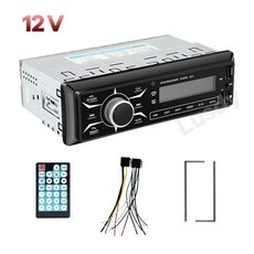 FM 1A AUX 12V 리모컨 차량 TF 차량용 급속 플레이어 오디오 MP3 블루투스 충전 카플레이 3 스테레오 앱 자동차 라디오 USB 1Din 24V 수신기, 1개