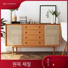 장미맨숀 찬장 라탄수납장 협찬장 등나무 화장품수납장 장미 수납장 유리장 원목선반장 맨숀, 01. 90x40x85cm 체리(싱글도어), 01. 단일 문