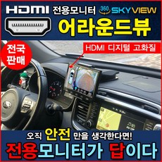 어라운드뷰 디지탈 고해상도 전용모니터 적용 360도 스카이뷰 5 7인치 3D 4채널 블랙박스 옴니뷰 서라운드뷰