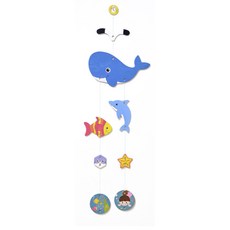 해양동물 목재 모빌만들기 모빌DIY 태교소품 데코, 원목 모빌 만들기 바다동물, 1개