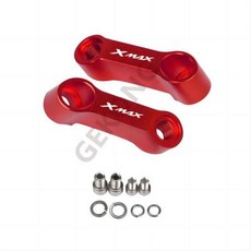 야마하 XMAX X MAX 125 250 300 400 오토바이 액세서리 백미러 익스텐션 라이저 확장 어댑터, 4) Red