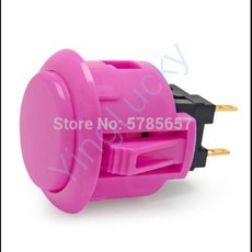 Yinglucky Sanwa 게임기용 obsf30 obsc24 아케이드 버튼 라즈베리 파이 24mm 30mm, 1개, 17) 1pcs 24mm purple