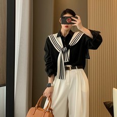 어깨숄 가디건 머플러 페이크 니트 어깨에 걸치는 봄 흑백 레이어드가디건