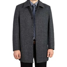 남자 봄가을 반코트 숏코트 중년 하프코트 그레이