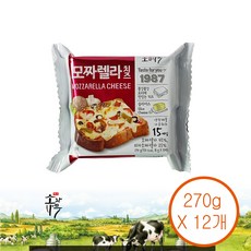 소와나무 모짜렐라 슬라이스 치즈, 12봉, 270g