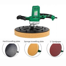 220V 휴대용 전기 콘크리트 에폭시 시멘트 모르타르 흙손 벽 스무딩 연마 기계 410MM Y, 01 Set A