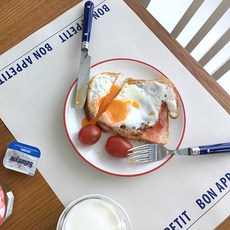 본아뻬띠 페이퍼 테이블 매트_블루set