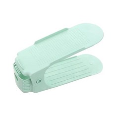1 여러 보관 색상 정리정돈 가능한 신발 5 정리함 레이어 이중 절약 조절 개 신발거치대 슬롯 공간, Green