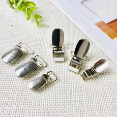 헤세드 국산)실버 멜빵집게 서스펜더 연결고리(4개) 재봉틀 부자재, 실버10미리