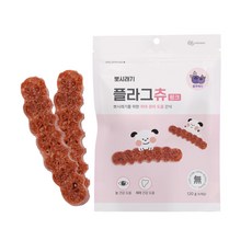  뽀시래기 플라그츄 강아지 치석제거껌, 핑크 눈건강, 120g, 13개 