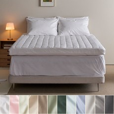 [바운티풀]순면 누빔 토퍼커버 12컬러 S/SS/Q/K/LK, 올리브그린