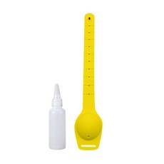 새로운 재사용 가능한 손 소독제 팔찌 디스펜서 휴대용 실리콘 디스펜서 펌프, Yellow with Bottle