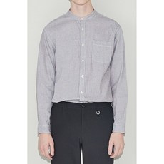 [customellow] micro check henly neck shirt_CWSAM19254GYX