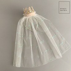 베일 공주 머리띠 왕관 고깔 생일 기념일 소품 파티용품, 왕관 머리띠