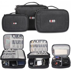 BUBM 3Pcs/컴퓨터 케이블 설정 전자 주최자 출장 포장 가젯 백 파우치 케이블 외장 플래시 드라이브 마우스 메모리 카드, 단일옵션