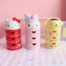 Beststar 마이멜로디 키티 3단 미니 서랍형 테이블 수납함 액세서리함 캐릭터 진열장