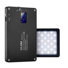 [해외] 마그네틱 VIJIM VL1 미니 LED 비디오 라이트 디 밍이 가능한 사진 조명 카메라 96 LED LAMPTYPEC 포트 콜드 슈 CRI, 검정