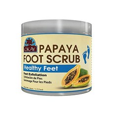 OKAY Papaya Foot Scrub 6oz / 177ml, 6온스(1팩), 1개, 6p