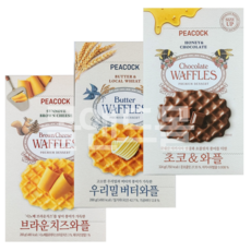 피코크 브라운 치즈와플 + 우리밀 버터와플 + 초코와플, 1개