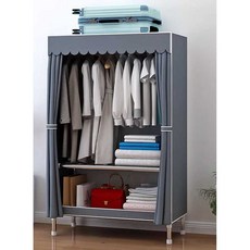 자취방 이불장 비키니옷장 행거 옷걸이 계절옷 정리, 폭 86cm 그린, 1개