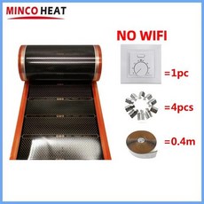 MINCO HEAT 적외선 그래핀 PTC 가열 필름 따뜻한 바닥 난방 매트 키트 AC200 240V 에너지 절약 50cm x 6m 150wsqm, 14) MK08-W-WIFI Kits - 50 센치메터