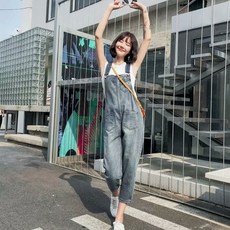 여름방학 정유미 멜빵 바지 여성 점프슈트