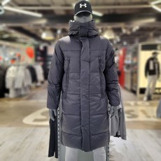 [언더아머] NC강남점 놀랍도록 가볍고 하이넥의 목까지 따듯한 다운 점퍼 남성 ColdGear Infrared 다운 푸퍼 롱패딩 자켓 블랙 1382092-[001]