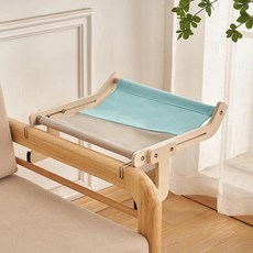 고양이 걸이식 침대 발코니 창문 나무 해먹 둥지 빨 이동식 애완, 1개, 5.Blue Cat Bed