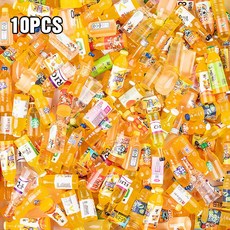 용품 인형 미니 손님용 아이템 송진 선물 미니어처 음료수 파티 병 필러 집 가방 결혼, [03] 10pcs Orange bottle, 1개