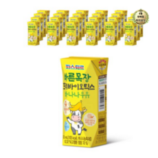 파스퇴르 무항생제 인증 목장 원유로 만든 바른목장 바나나우유, 125ml, 480개