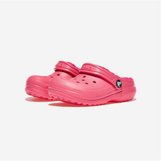 ABC마트키즈 [CROCS] 크록스 클래식 라인드 클로그 K 털크록스 키즈 CRS207010 HYPER PINK (175~225)